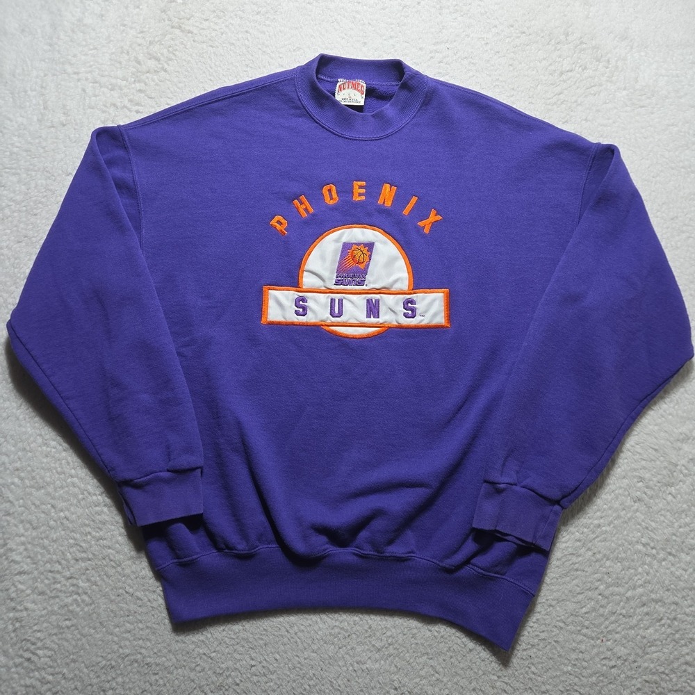 Vintage 90s Phoenix Suns Basketball Sweatshirt Nutmeg Size‎ XL Purple Orange
